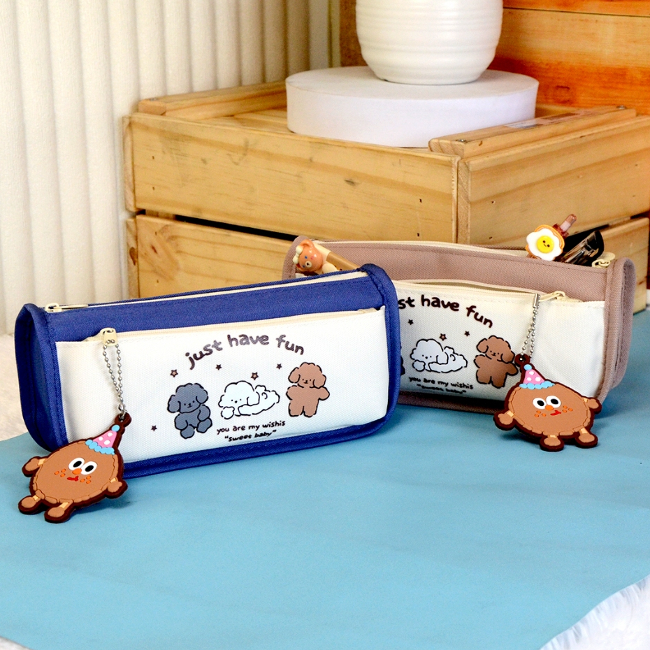 

Large Capacity Pencil Case Stationery Case || Tempat Pensil Anak Sekolah Multifungsi || Free Keychain Cute