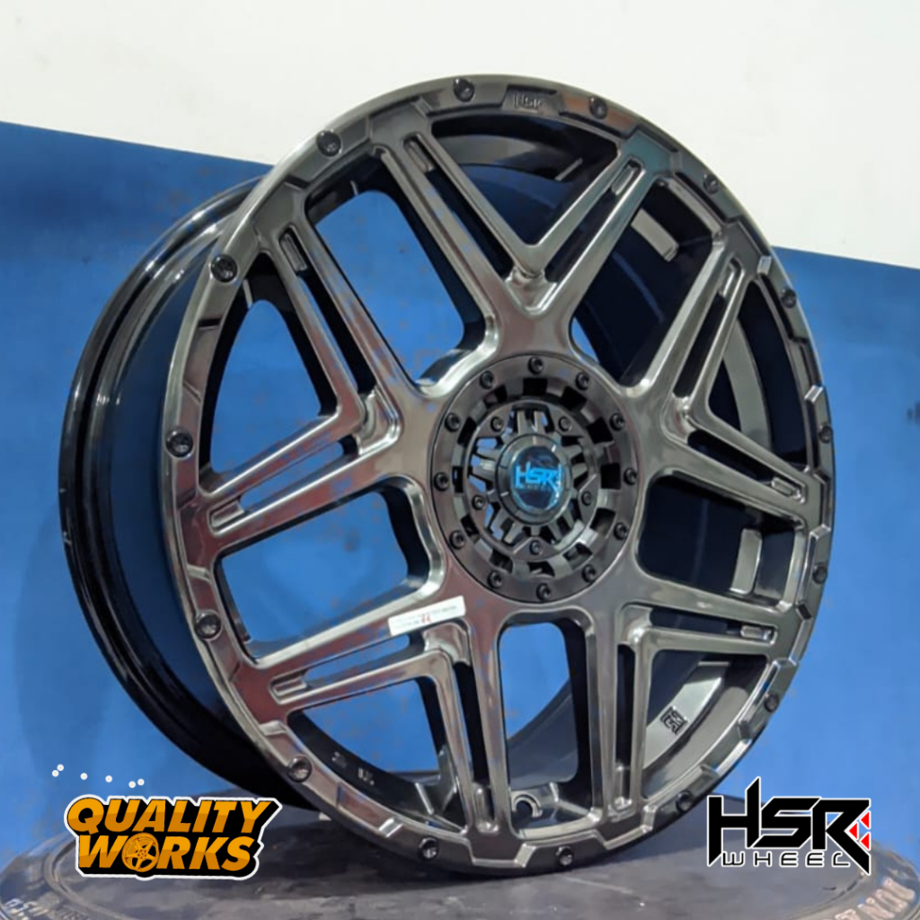 Velg Variasi Mobil R17 Velg Mobil Baut 5 Velg Hsr Konga Hyper Black