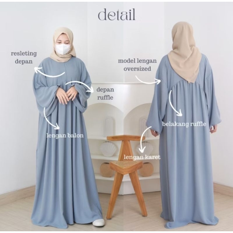 Gamis Lengan Balon LILAC