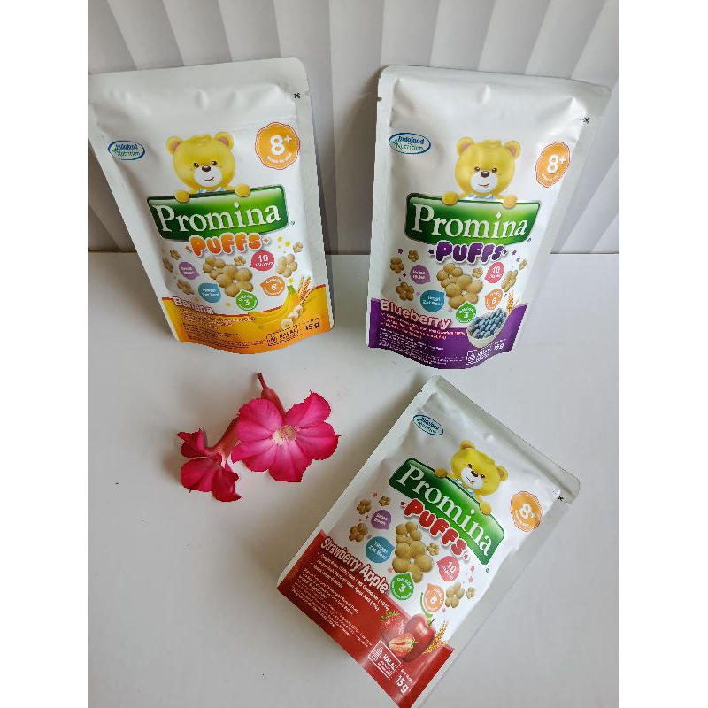 PROMINA PUFFS 15gr /All varian rasa stroberi blueberry banana / jajanan anak/ Snack anak/ camilan ba