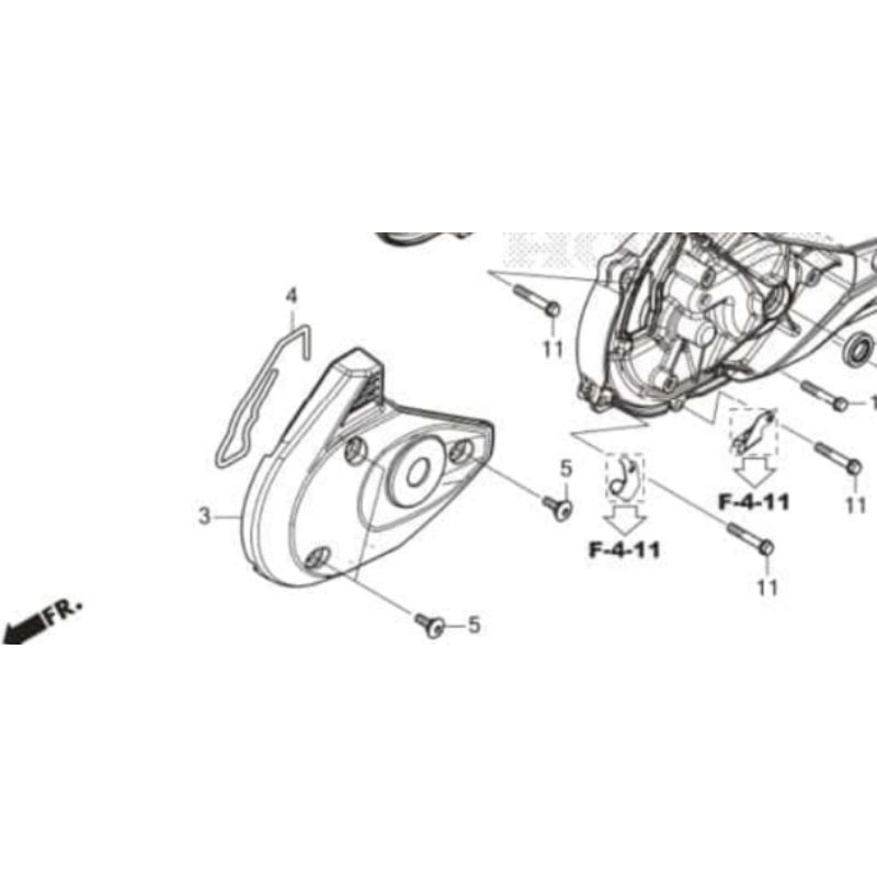 BAUT STAINLESS COVER CVT BEAT DELUXE NEW