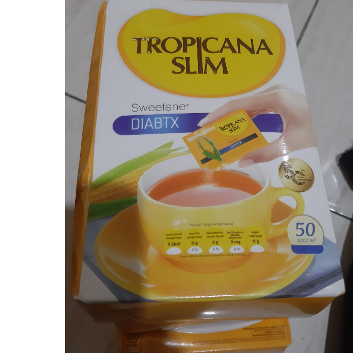 

Tropicana Slim Sweetener DIABTX ISI 50 sachet 100GR