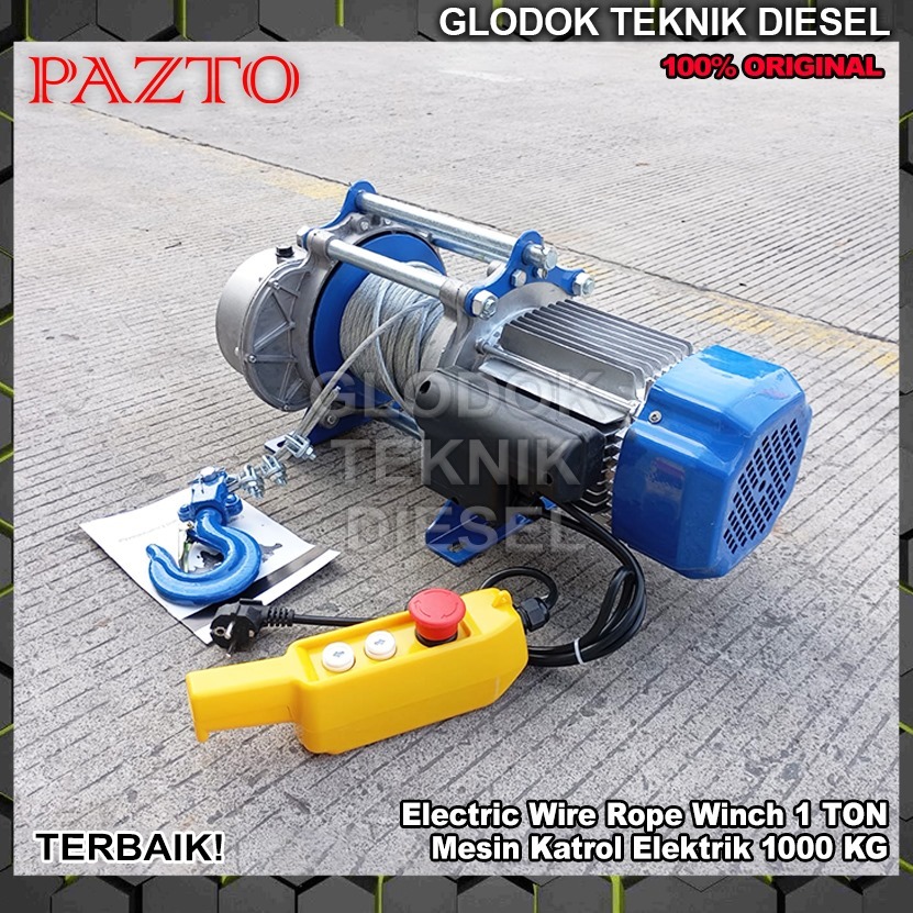 Electric Winch Hoist 1000kg Seling 30 Meter 60 Meter 100 Meter 120 Meter Katrol Elektrik 1000 KG 30 