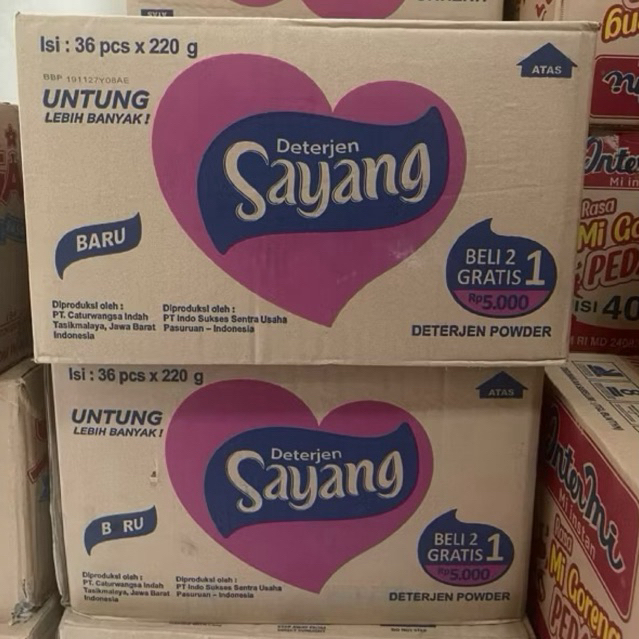 [ 1 Dus isi 36Pcs ] Detergent Sayang