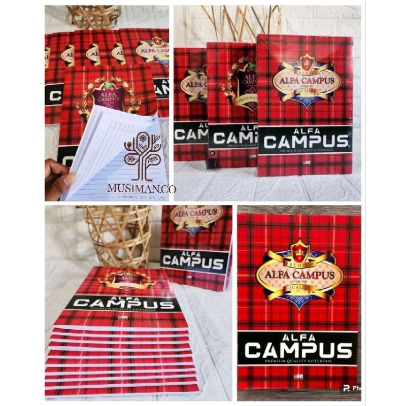 

Buku Tulis ALFA Campus uk boxy maxy panjang isi 50 lembar 10 buku