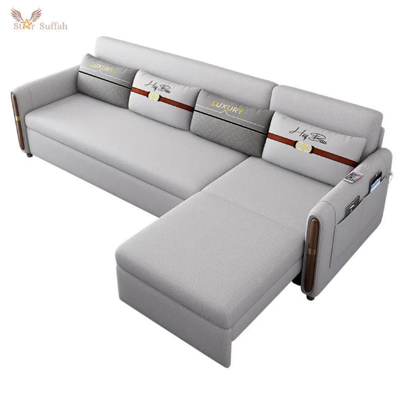 kursi tamu minimalis bentuk L - sofa selonjor modern klasik