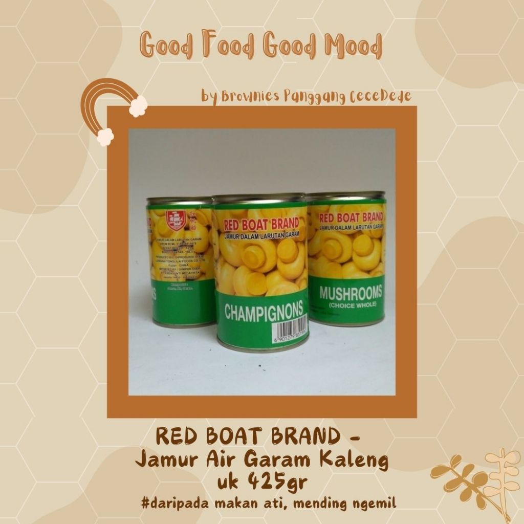 

RED BOAT BRAND - Mushroom / Jamur Air Garam Kaleng uk 425gr