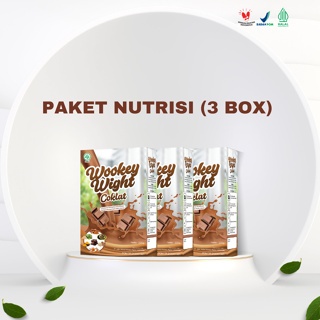 

(3 Box) Wookey Weight - Susu Penambah Berat Badan Rasa Coklat Chocolate Paket Sehat