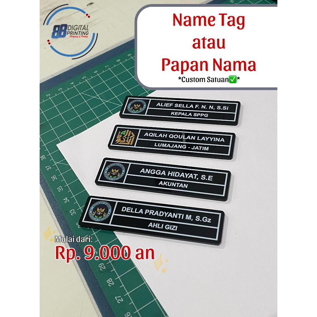 

NameTag / Nama Dada / Nama Dada Guru / Nama Custom/Nametag / Nama PDH / Nama Dada Custom