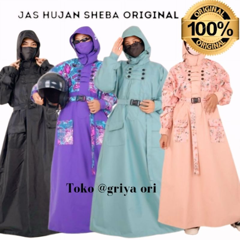 SHEBA Jas Hujan Muslimah Queenzha Model Gamis