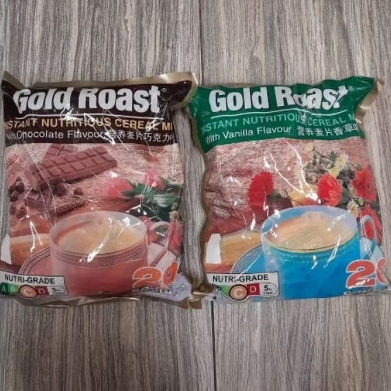 

Gold Roast Instant Nutritious Cereal sereal CHOCOLATE / VANILA IMPORT SINGAPORE ( 20 Sachets )