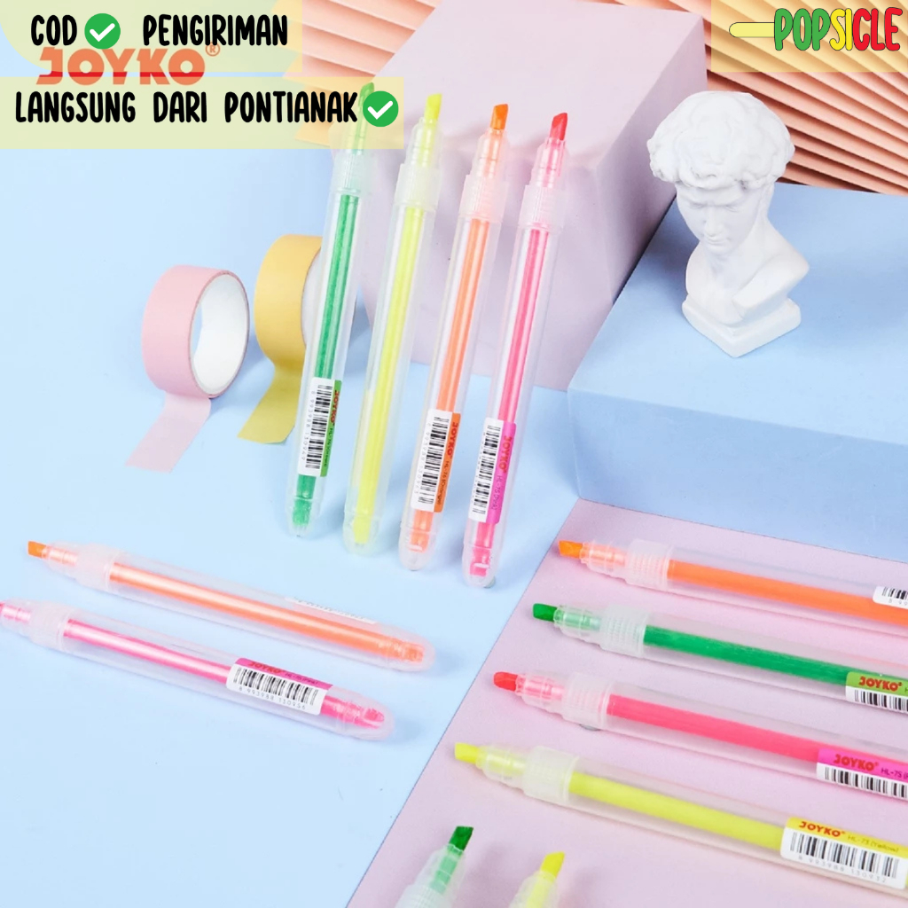 

Highlighter Penanda Berwarna Spidol Alat Tulis Penanda Spidol Joyko Ori