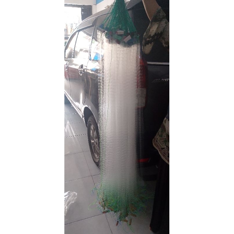 Jaring ikan 1,5 jari tinggi 1,2 meter panjang 50 meter