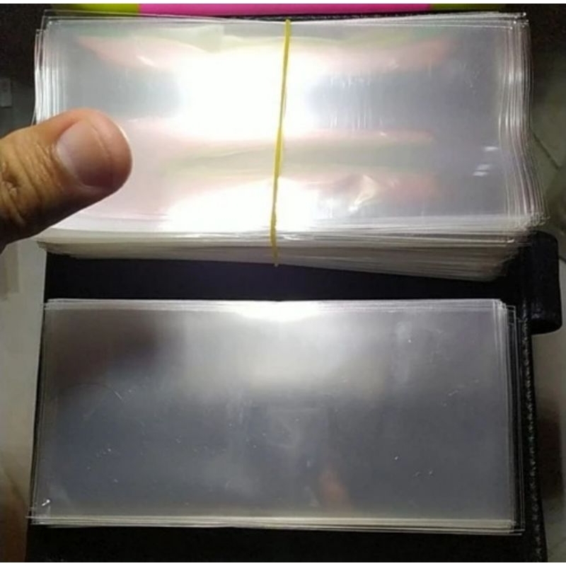 Plastik opp Pelindung uang kuno ukuran 7x15 cm
