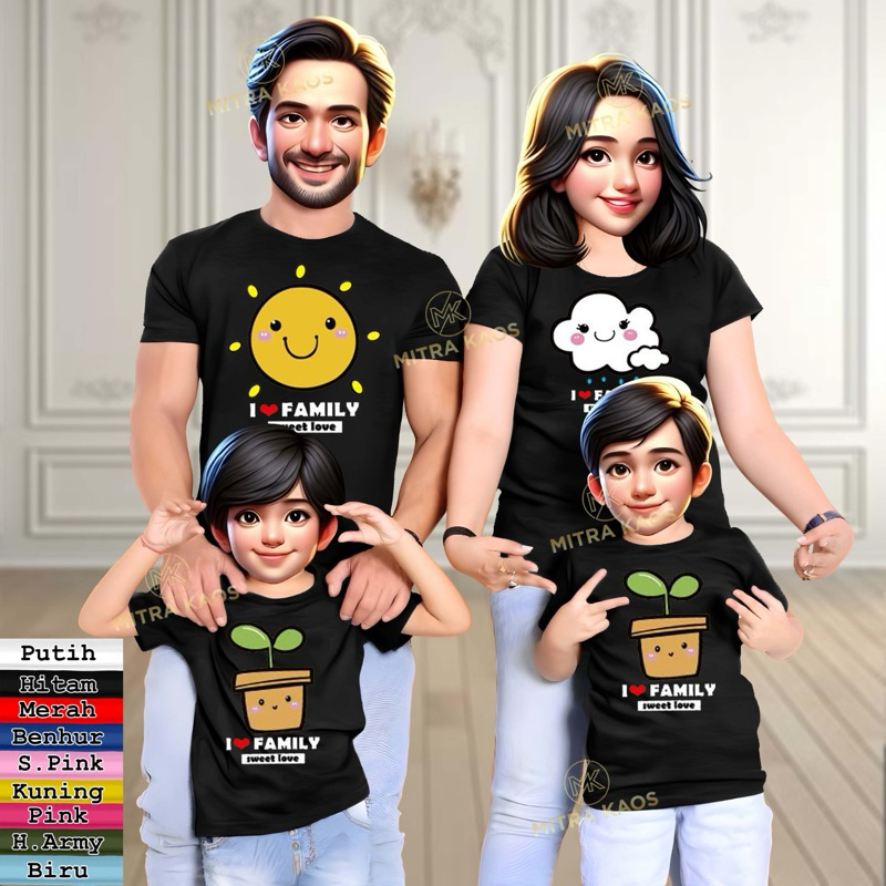 KAOS ATASAN BAJU COUPLE KELUARGA / PASANGAN / ADIK-KAKAK / FAMILY CASUAL
