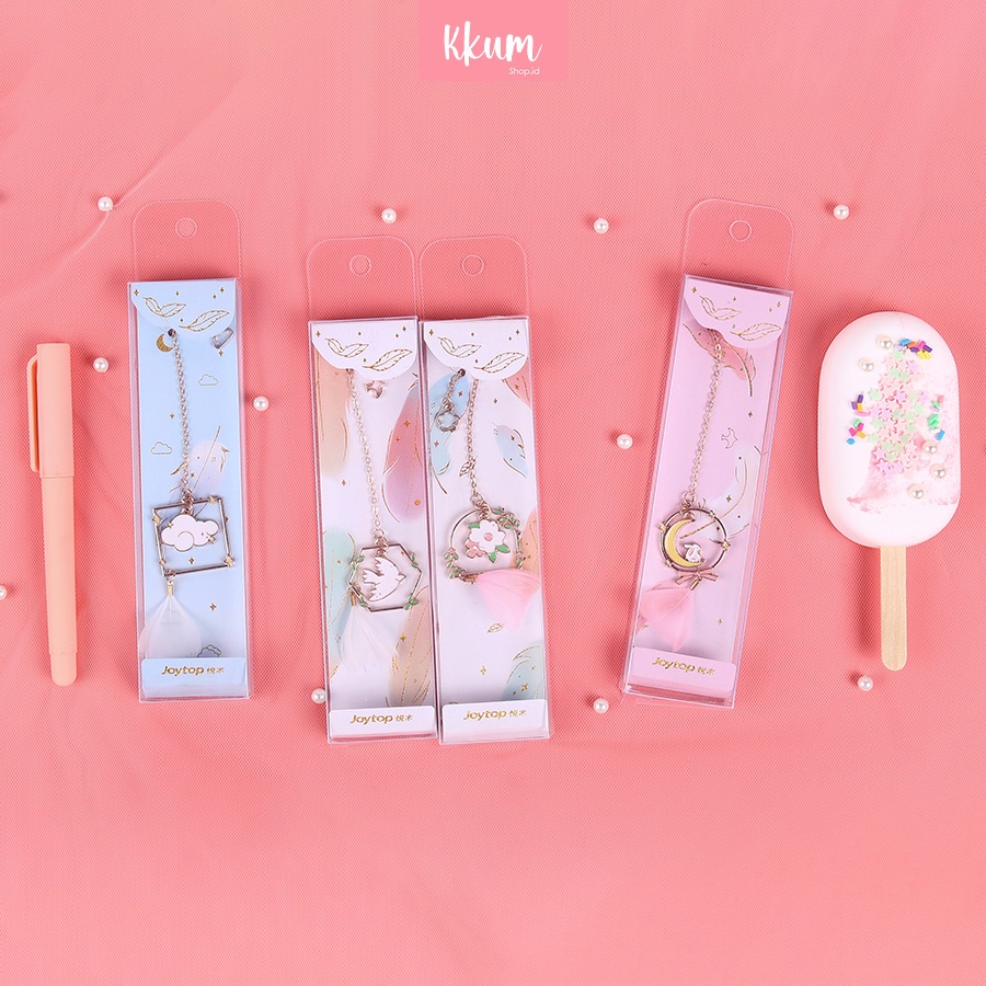 

Bookmark Pembatas Buku Logam Cute/ Penanda Buku Aesthetic Metalic