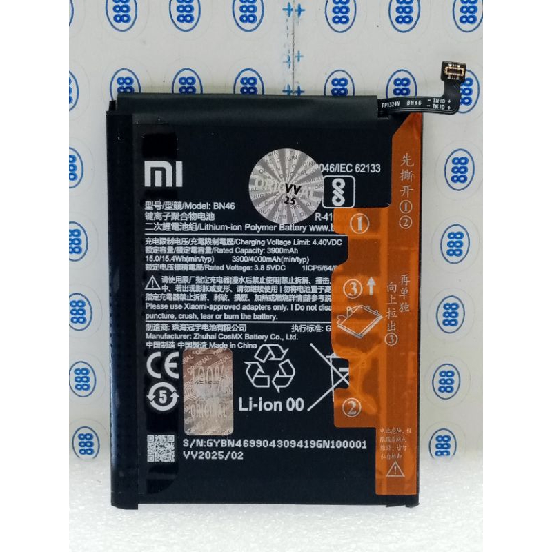 BATRE XIAOMI BN46 ORI REDMI 7/RM NOTE 8 BN 46 ORIGINAL 100%