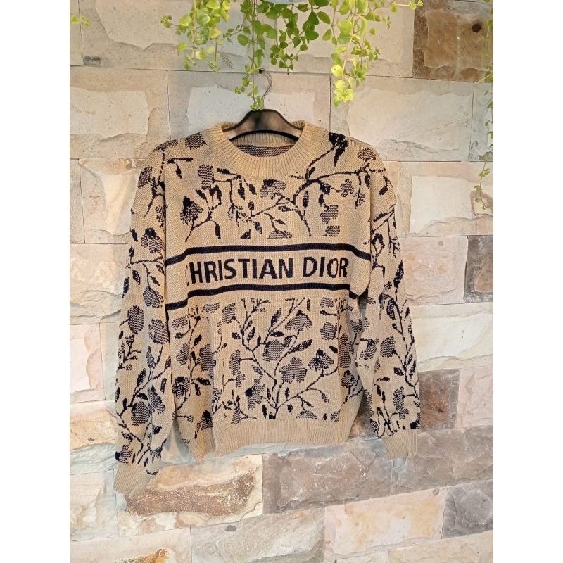 Atasan Rajut Christian Dior Bunga PREMIUM