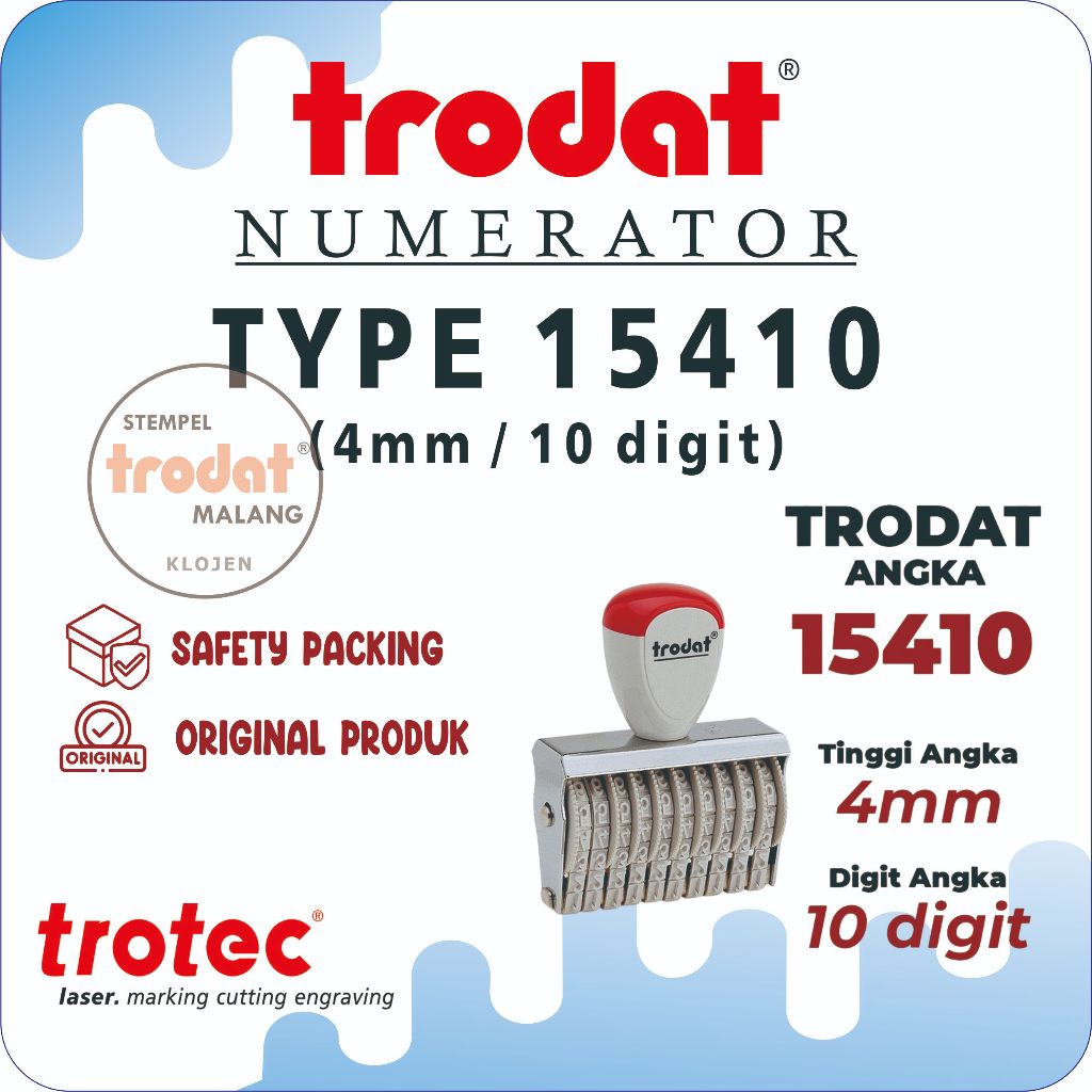 

Stempel Trodat 15410(4mm 10digit) | STEMPEL TRODAT NUMERATOR (ANGKA DAN SIMBOL BISA DIPUTAR)