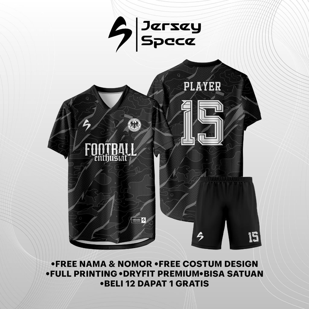 JS71 - Jersey Futsal Sepakbola Volly Full Printing Free Costum Design Nama Nomor dan Logo