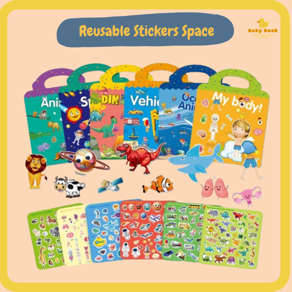 Buku Sticker Anak Reusable Sticker Book Activity Buku Stiker