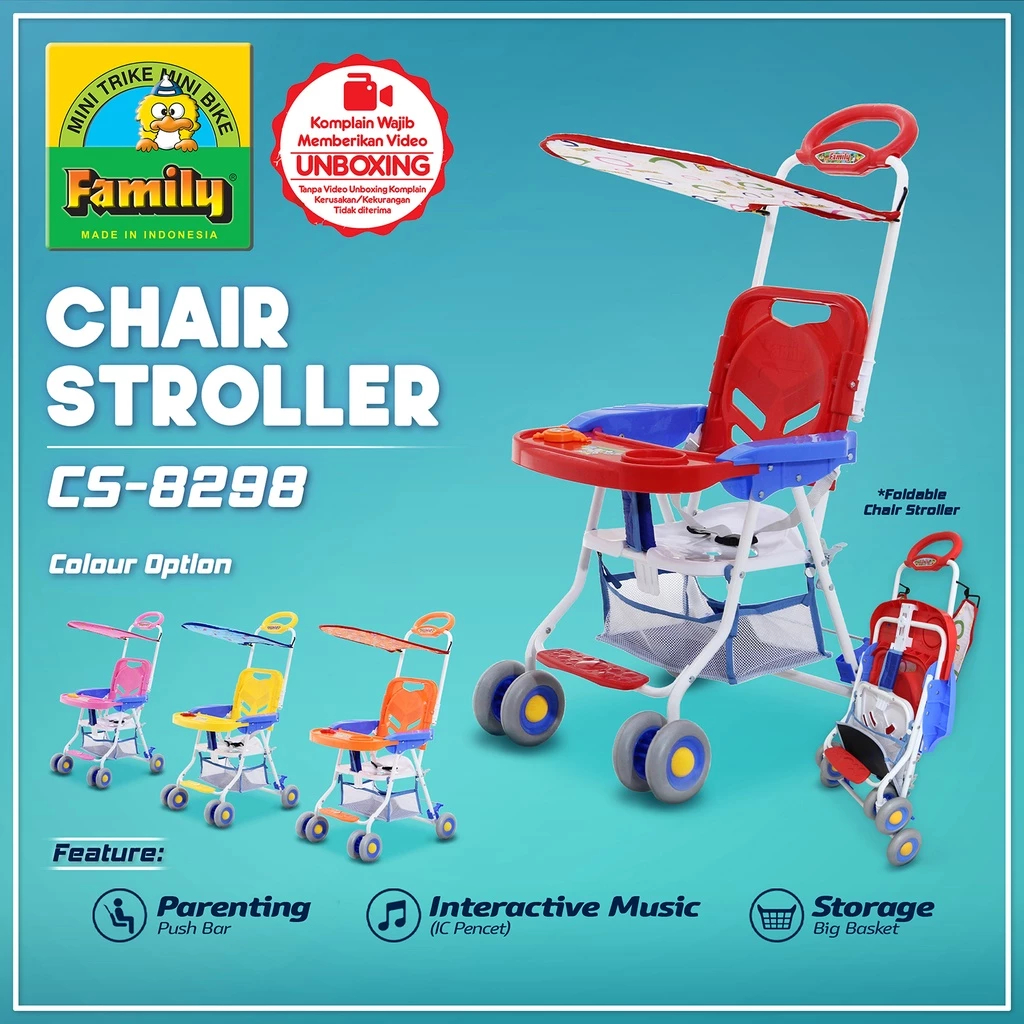 FAMILY Baby Chair Stroller Kursi Makan Kursi Dorong Bayi CS 8298