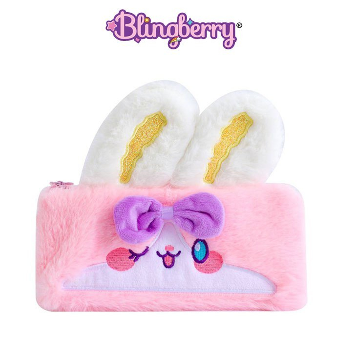 

BLINGBERRY Kotak Pensil Bulu Bunny Pouch Bulu Bunny Cute Kado Ultah anak Perempuan Lucu