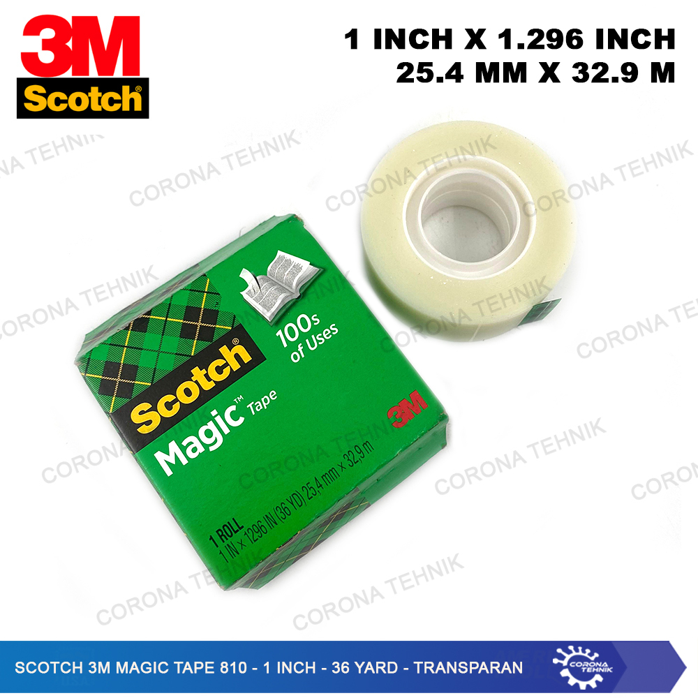 

Transparan - Scotch 3M Magic Tape 810 - 1 Inch - 36 Yard