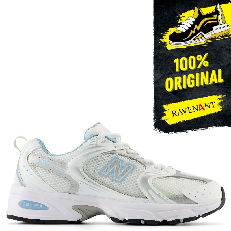 NEW BALANCE 530 White Chrome Blue ORIGINAL - Sepatu Sneakers Pria/Wanita