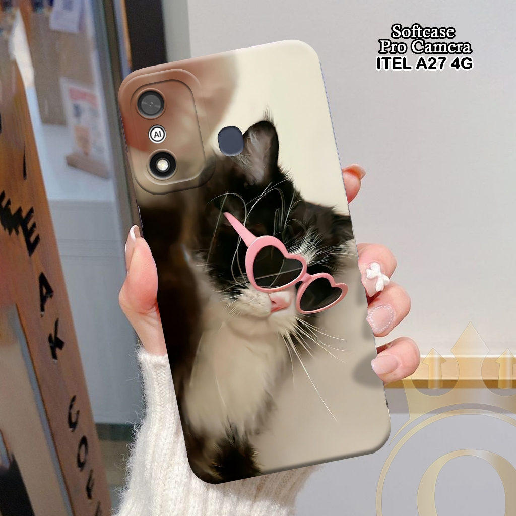 Softcase ITEL A27 4G - ORORA - Casing ITEL A27 4G  - Motif case Cats - ITEL - Softcase ITEL A27 4G  