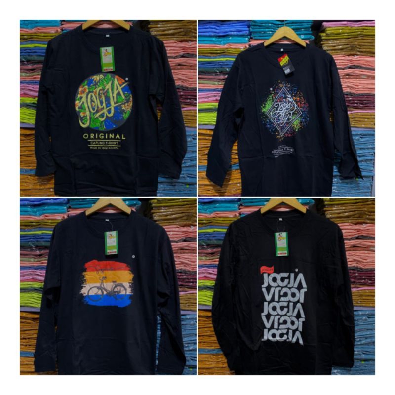 KAOS JOGJA KAOS LENGAN PANJANG ORIGINAL MERK CAPUNG TSHIRT KAOS BAHAN KATUN