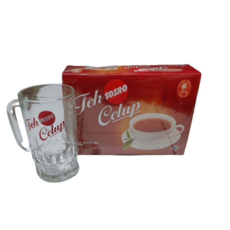 

Teh Celup Sosro100 Bag Free Gelas beling cantik