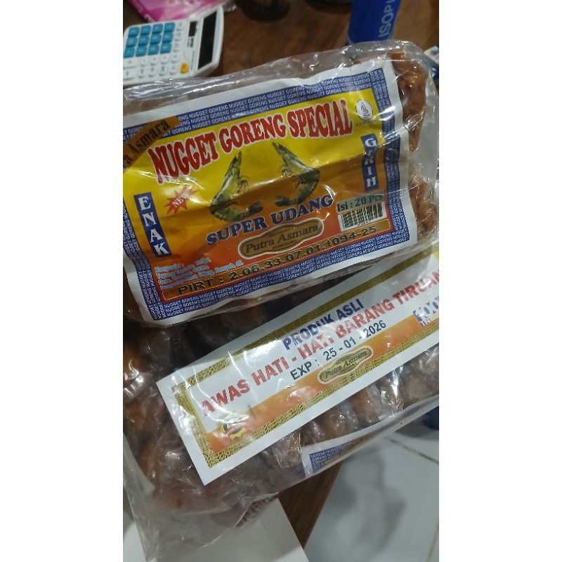 

nugget goreng spesial super udang kemasan isi 20pcs
