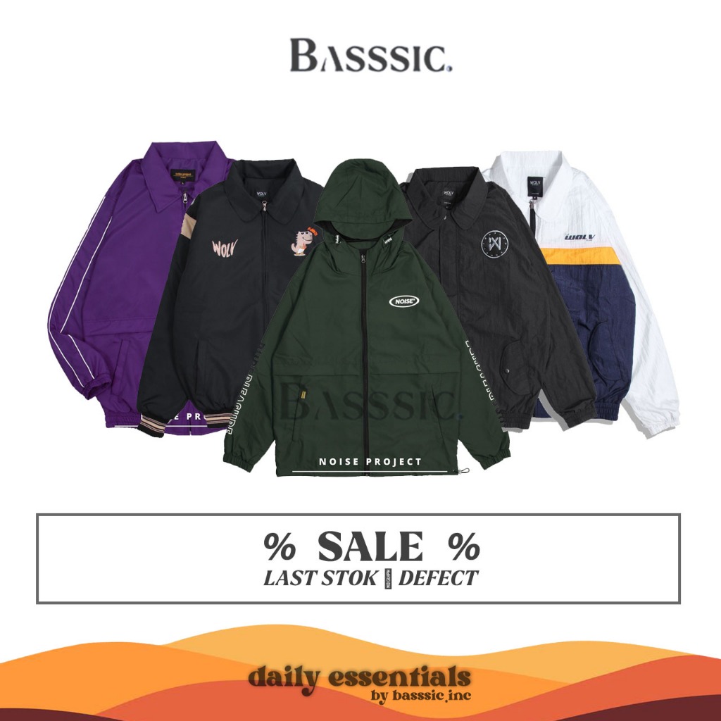 Windbreaker jaket - Defect / Last Stock Jaket Vintage Tracktop - Unisex - Basssic