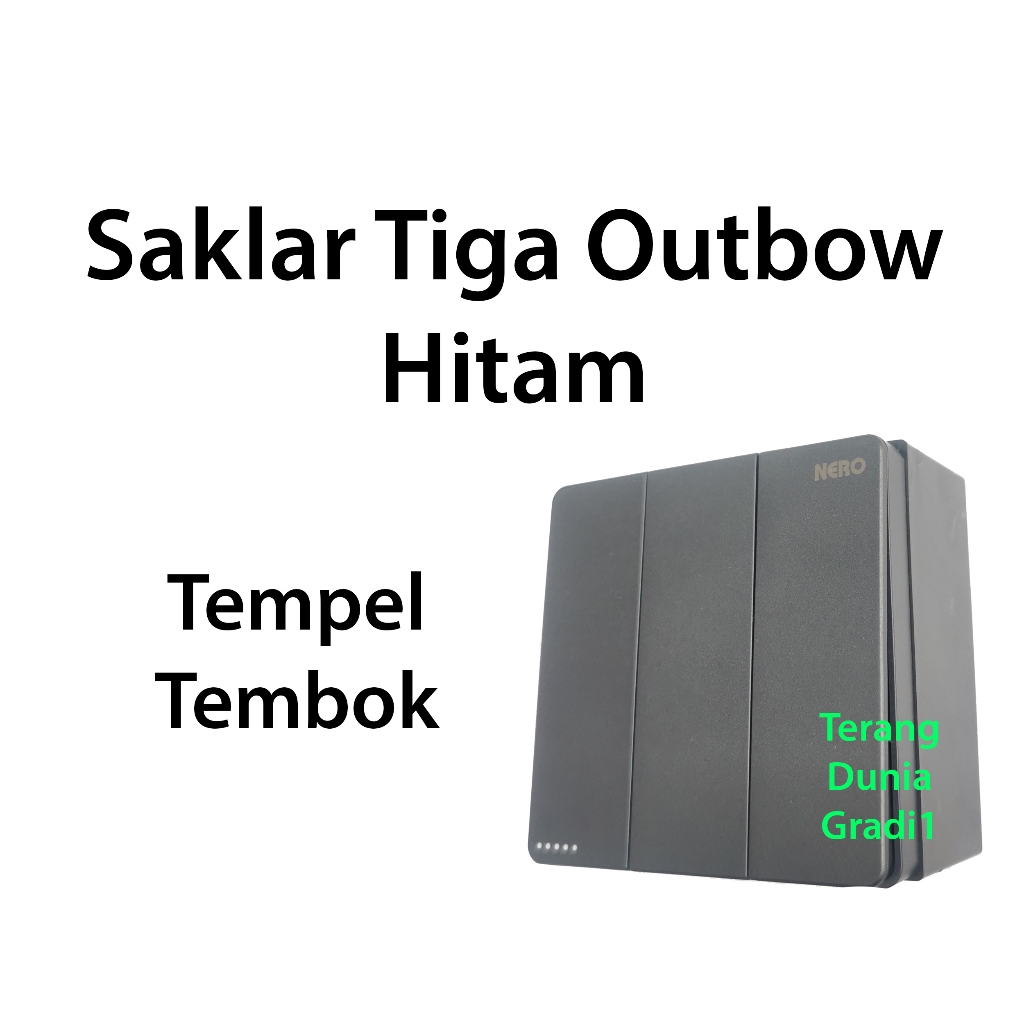Saklar Tiga Tempel Hitam Saklar Tiga Outbow Hitam Saklar Tripel Hitam Tempel Saklar 3Gang Triple Hit