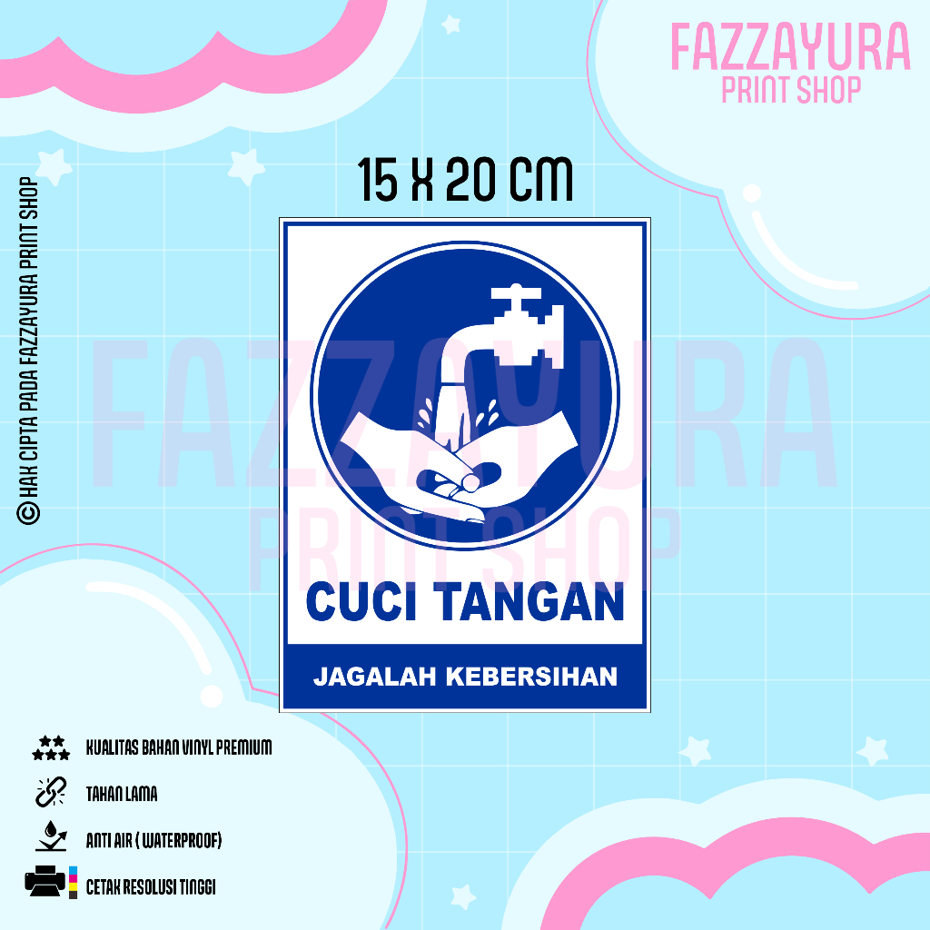 

STICKER CUCI TANGAN 15 X 20 CM