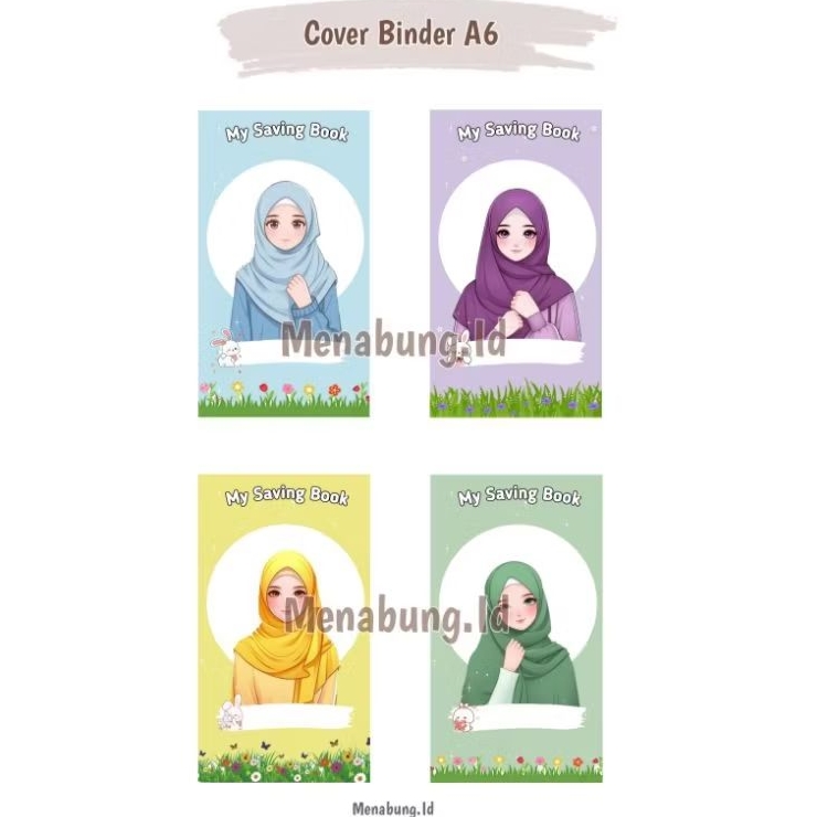 

Cover binder menabung A6 || Cover depan binder menabung A6 || Kertas depan binder A6 || Sampul Binder A6 Ziplock 6 Hole || Sampul Binder Ziplock Pocket