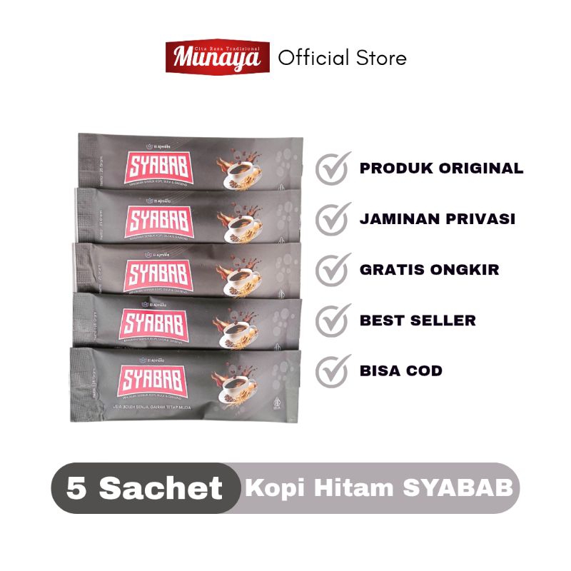 

5 Saset Kopi Hitam SYABAB Suplemen Pria Dewasa