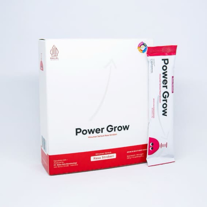 

power grow kodz rasa cokelat&strawbery 1 box isi 10 shacet