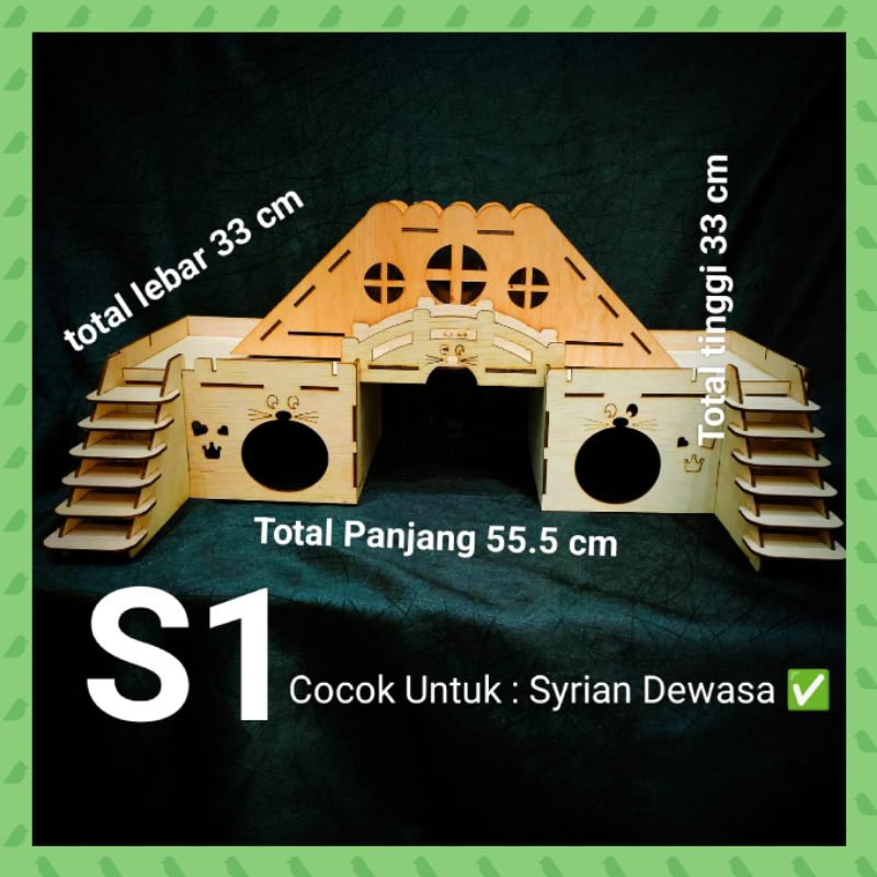 S1 paket rumah hamster syrian, rumah hamster lucu, rumah hamster syrian, kandang hamster syrian, ham