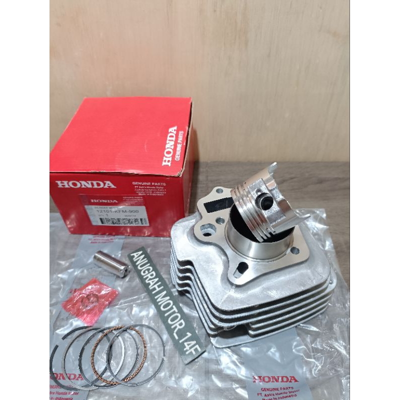 BLOK SEHER + PISTON HONDA REVO 100 LAMA SUPRA FIT NEW KFM