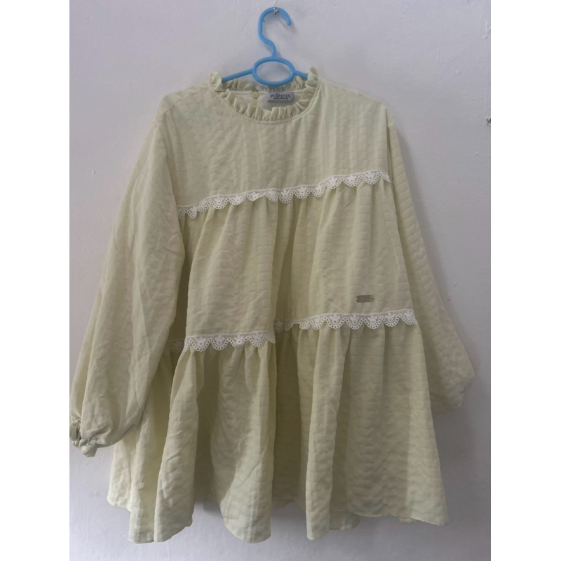 preloved eclemix top orlina lime