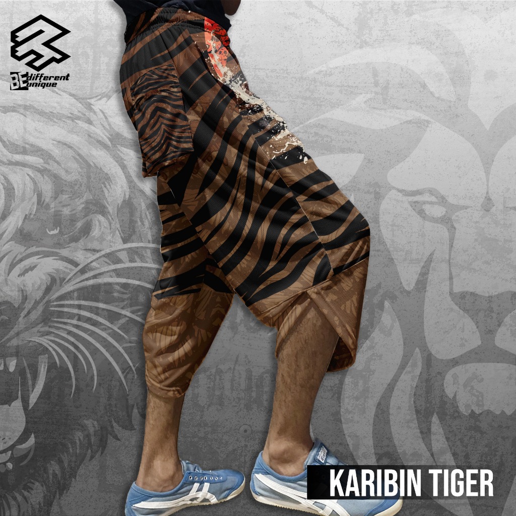 Harem Pants / Celana Harem Casual Pria Wanita Motif Fullprint Karibin Tiger