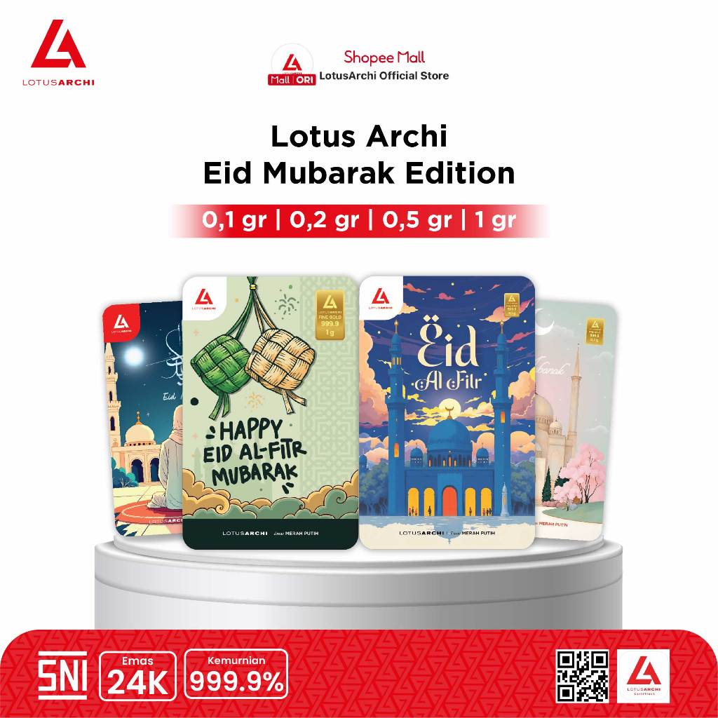 Lotus Archi Eid Mubarak Series | Logam Mulia Emas Murni Asli
