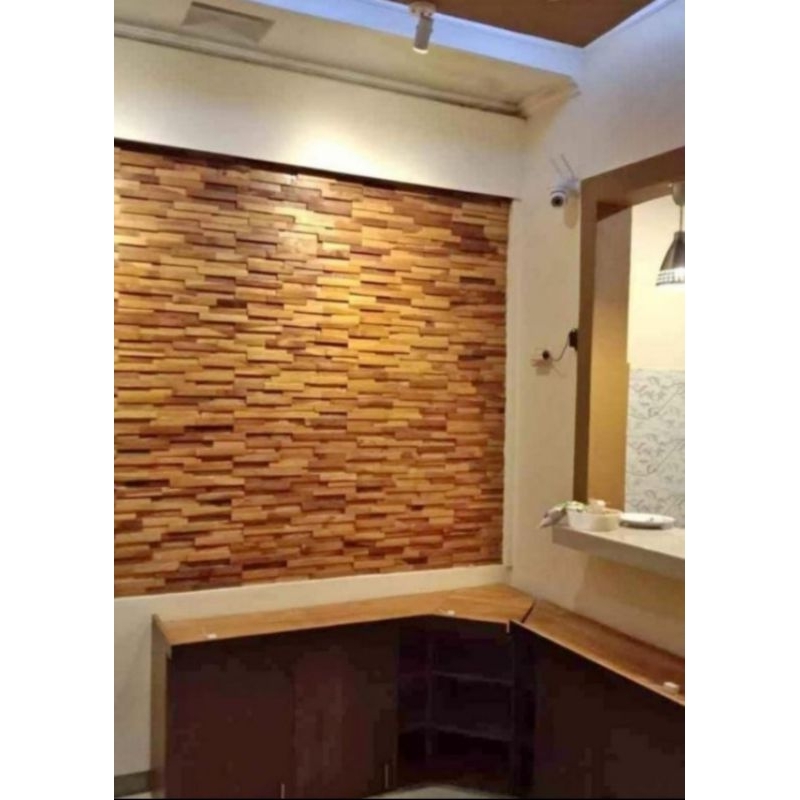 wall panel kayu jati solid wood panel dinding kayu