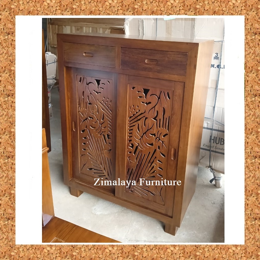 Rak Sepatu Susun Kayu, Rak Sepatu Tutup, Rak Sepatu Jati, Rak Sepatu Pintu Sliding