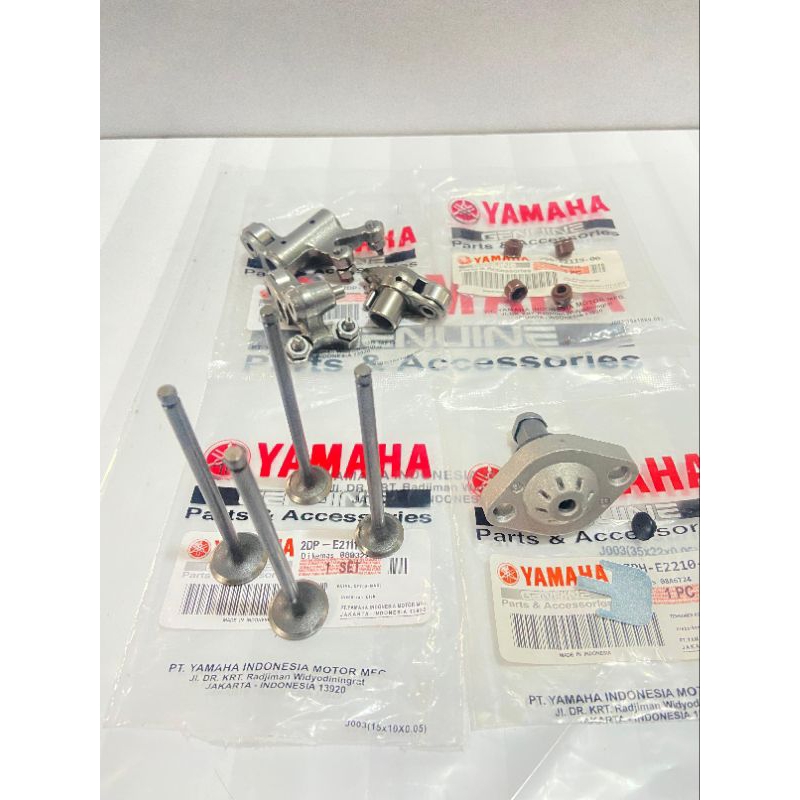 Paketan Platuk klep+Klep set+ Tonjokan keteng+Seal Klep Yamaha Nmax 155 Cc aerox 155 Cc Lexi 155 Cc