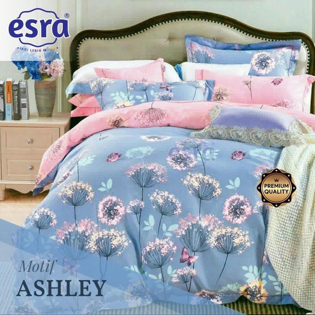 Sprei  katun Lokal Motif Bunga Ashley Floral Vintage
