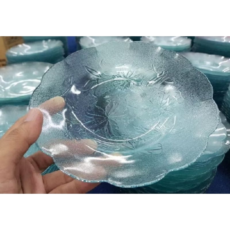 PromoPiring Makan Beling Murah 1Pcs - Piring Makan Kaca - Piring Murah - Piring Beling