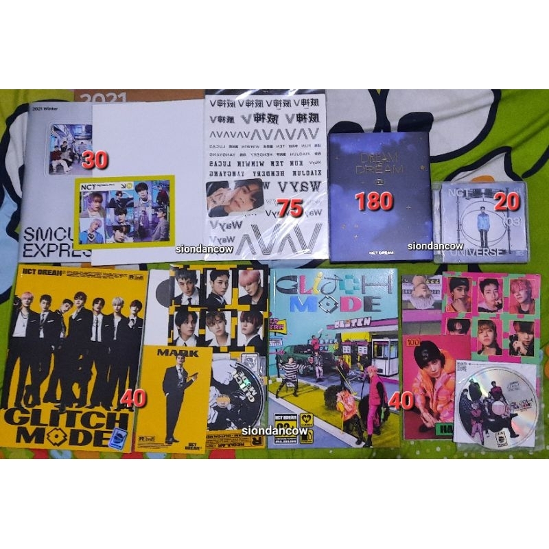 ALBUM NCT 127, NCT DREAM, JAEHYUN, STICKER TATTO XIAOJUN